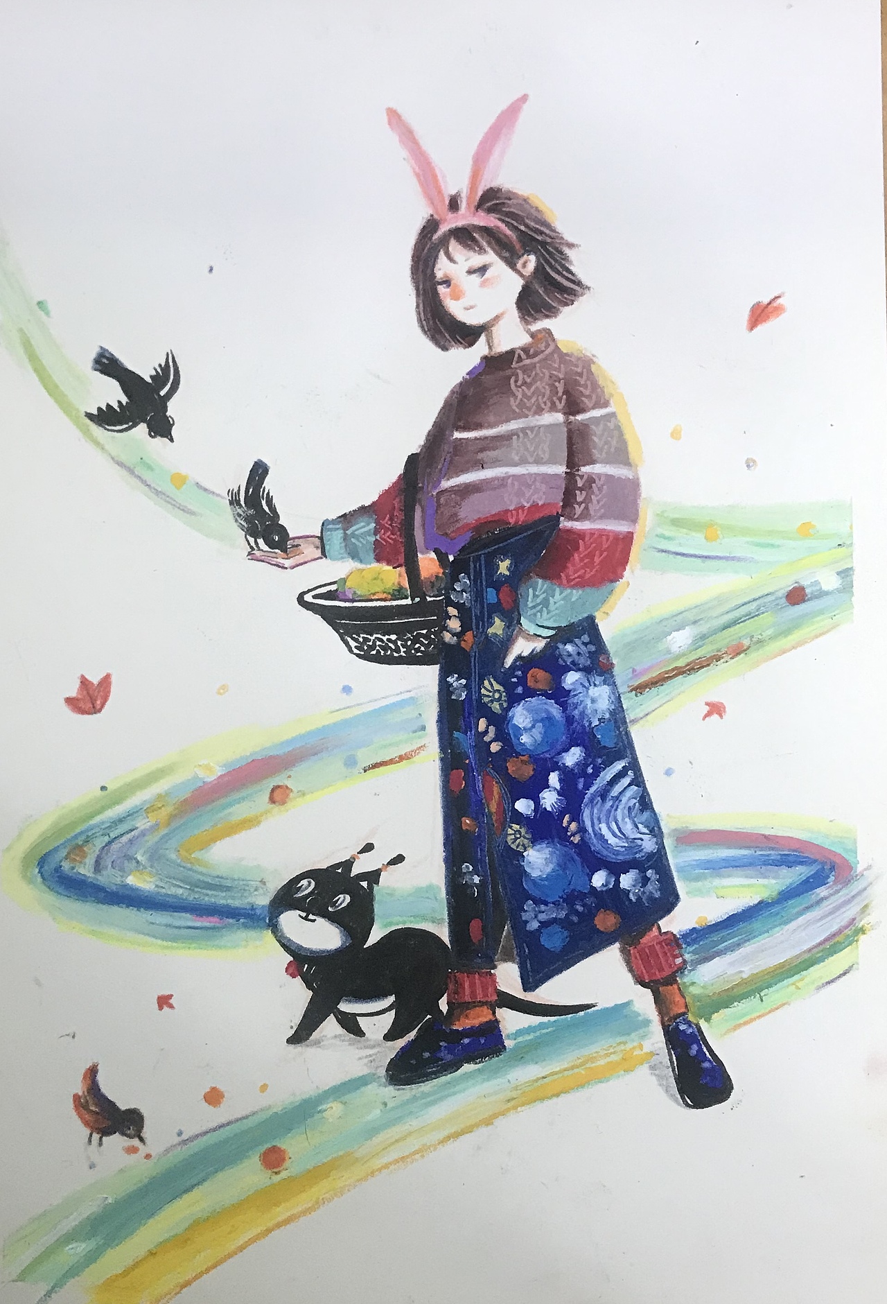 秋天的风带来了星辰（图ZMjM2ODQ0NzIw） - 儿童插画 - 站酷设计师VinyYEH原创素材 - 站酷ZCOOL