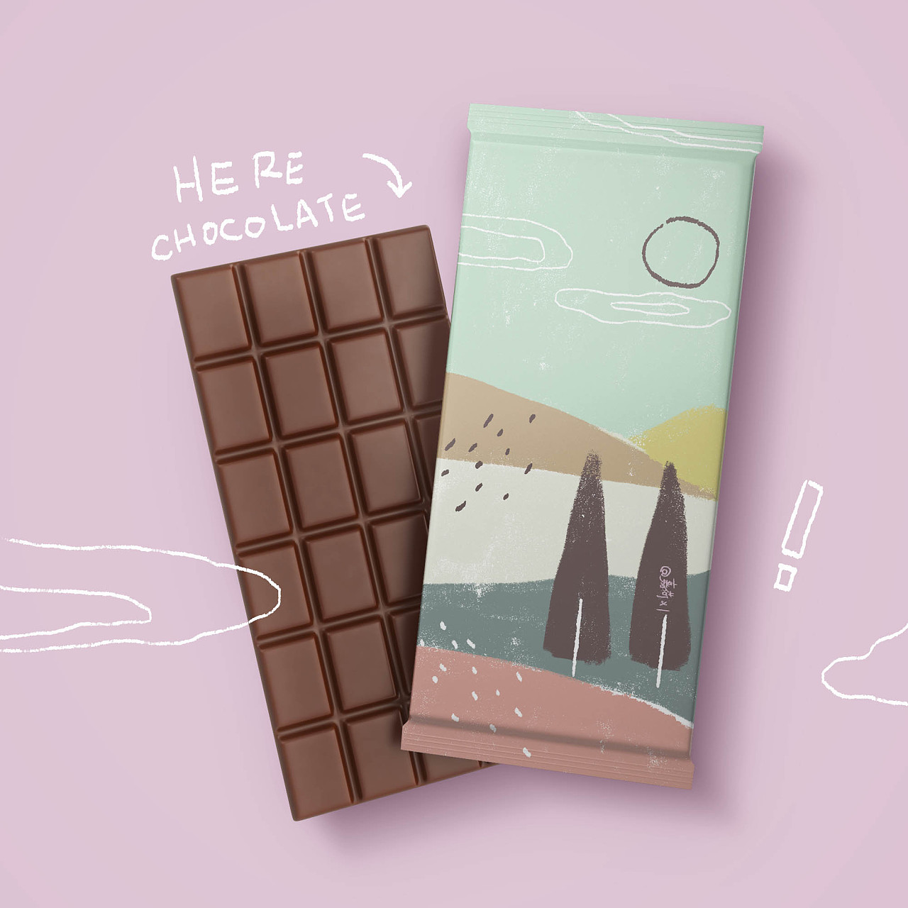 包装设计·巧克力丨北欧风格自然印象|插画|商业插画|嘉荷x1 - 原创
