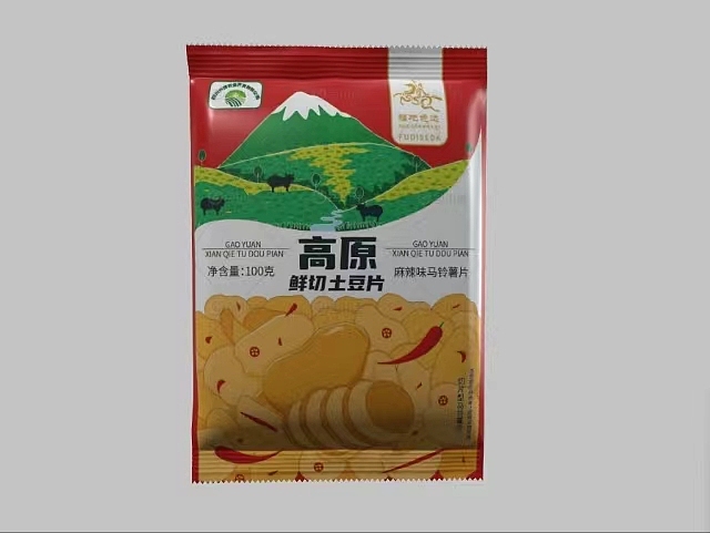 鲜切土豆片薯片零食包装设计