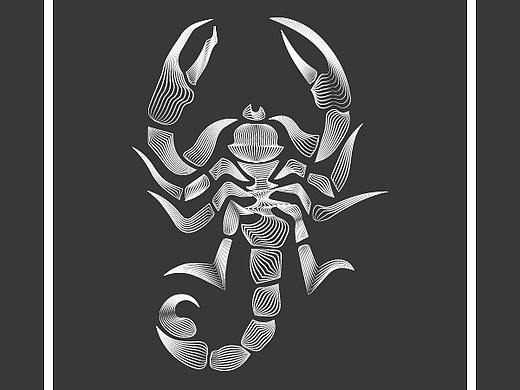 纯黑色插画摩尔纹