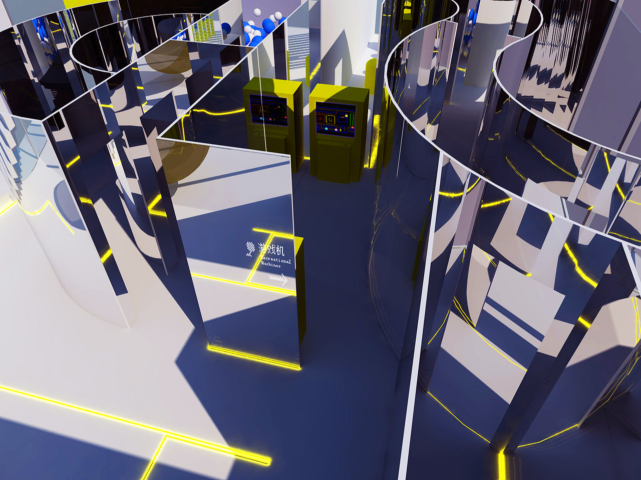 吃豆人主题游戏体验馆 Pac-man Theme Gaming Experience（图ZNDgzMjU0NzY=） - 展陈设计 - 站酷设计师sshenghe原创素材 - 站酷ZCOOL