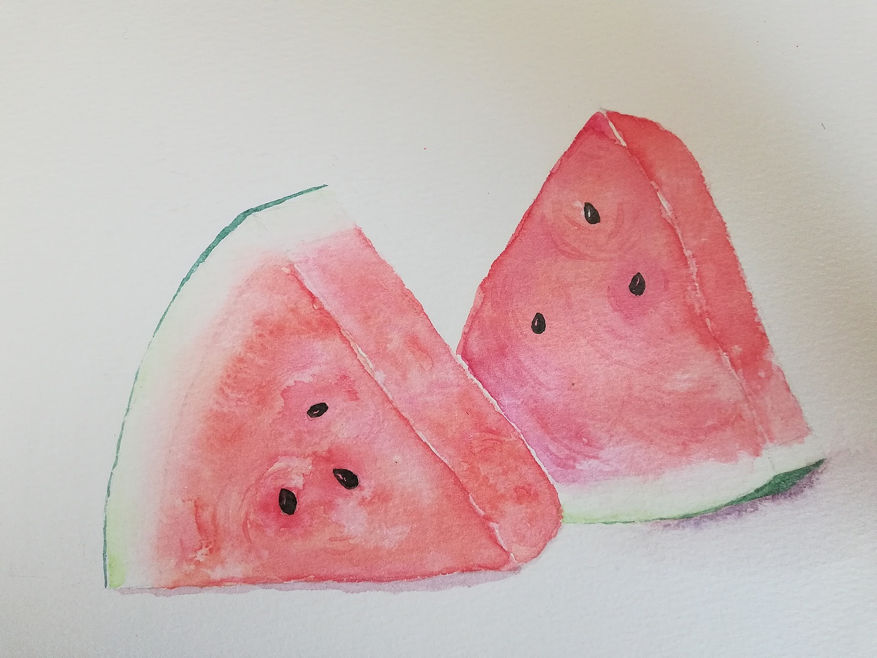 水彩 西瓜（图ZMTk1OTkzMzY4） - 绘画 - 站酷设计师小萌水彩原创素材 - 站酷ZCOOL