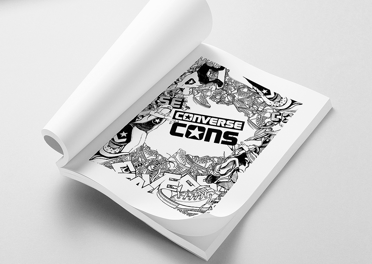 匡威中国手绘扑克牌