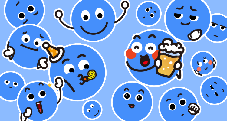 【蓝色表情】第一弹（图ZMzM5MTIzMzgw） - 网络表情 - 站酷设计师Sunpenghui原创素材 - 站酷ZCOOL