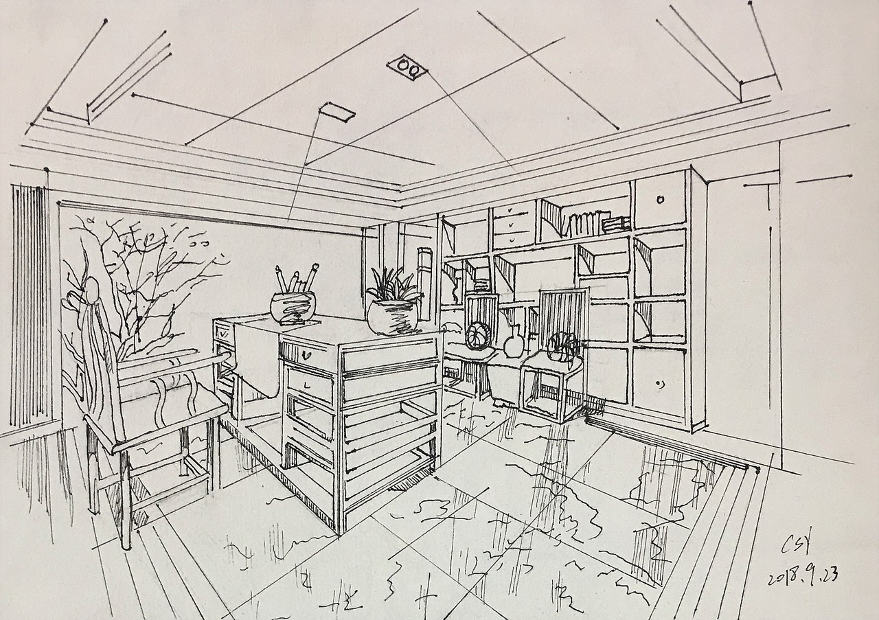 #手绘 场景绘画（图ZMTcwMjU2NTgw） - 创作习作 - 站酷设计师陈同学ya原创素材 - 站酷ZCOOL