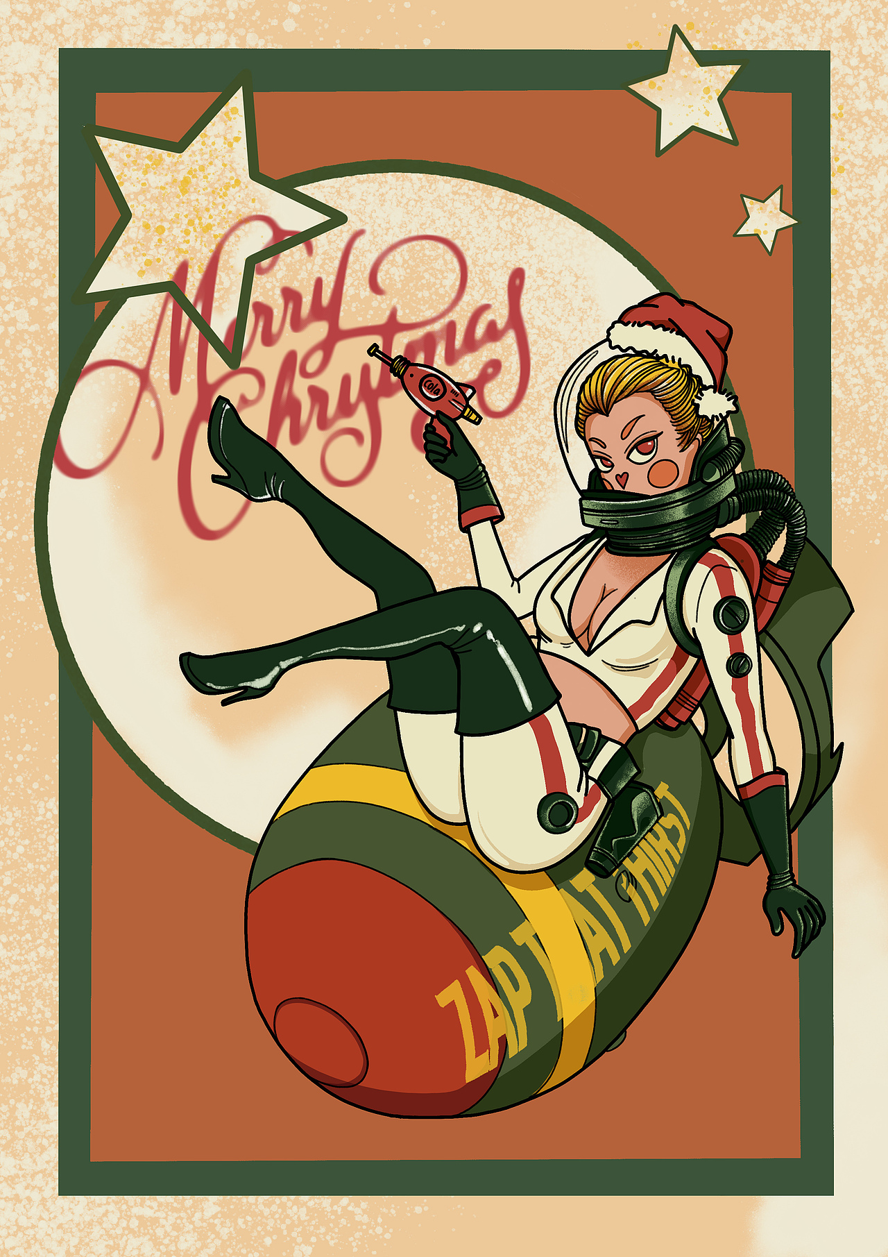 核子夫人祝大家圣诞快乐！merry Christmas！（图ZMTM5NTUyODQw） - 创作习作 - 站酷设计师糍粑叔叔原创素材 - 站酷ZCOOL
