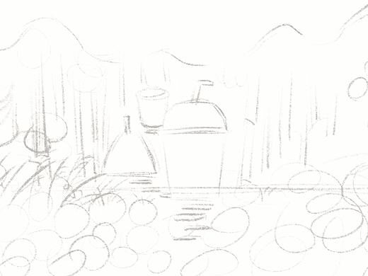 国风插画——《风摇林海》
