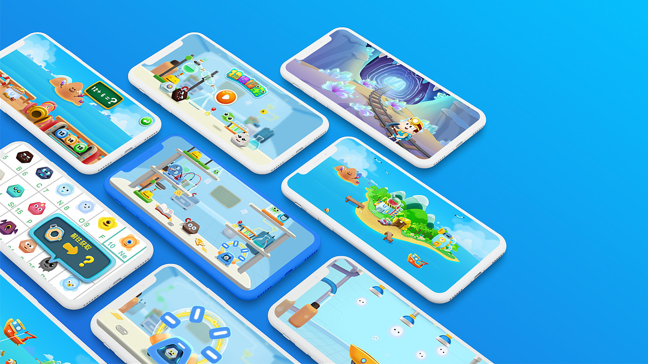 《物质探索》萌萌的元素周期表（图ZMTQ1MTg4NTQ4） - 游戏原画 - 站酷设计师黄伟钧原创素材 - 站酷ZCOOL