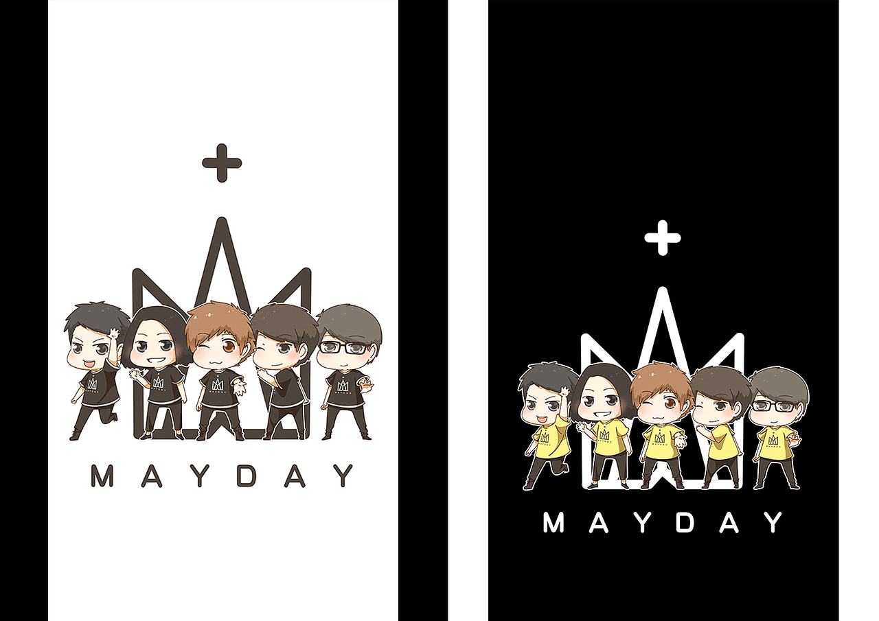 五月天黑白壁纸