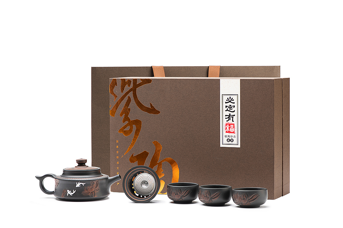 建水紫陶《必定有福》银陶珍品套装（图ZMjg3ODk2MzI0） - 生活用品 - 站酷设计师银弧原创素材 - 站酷ZCOOL