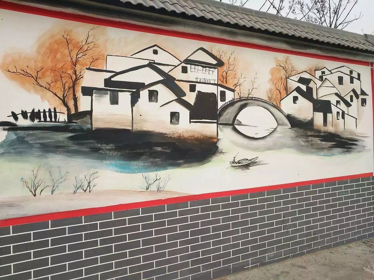 蜀绘壁画作品-乡村文化墙（图ZMTE3NTA2MTQ4） - 建筑设计 - 站酷设计师蜀绘壁画原创素材 - 站酷ZCOOL