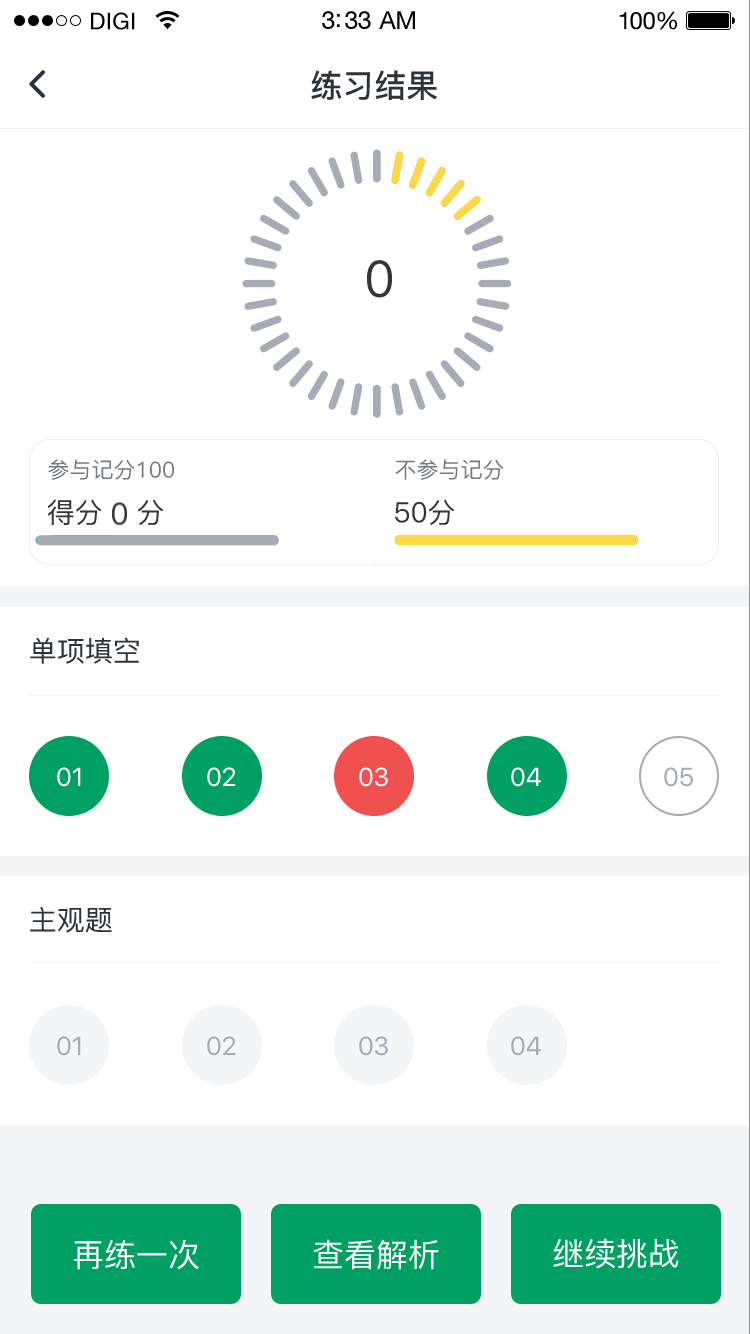 最后的分数呈现形式也在我的软磨硬泡之下,程序员答应实现了,哈哈哈
