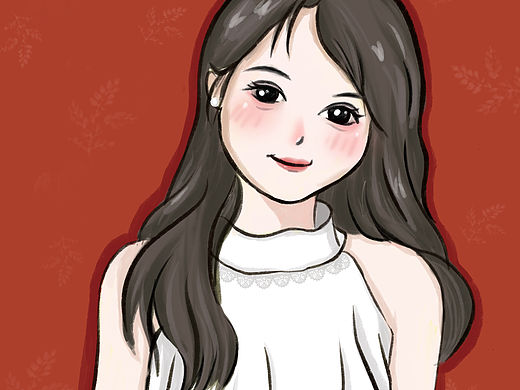 插画个性女生