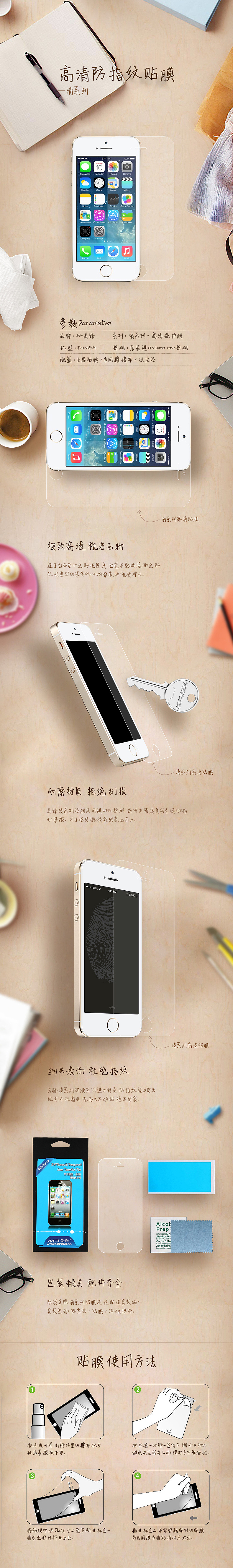 iPhone5/5s贴膜描述模板设计