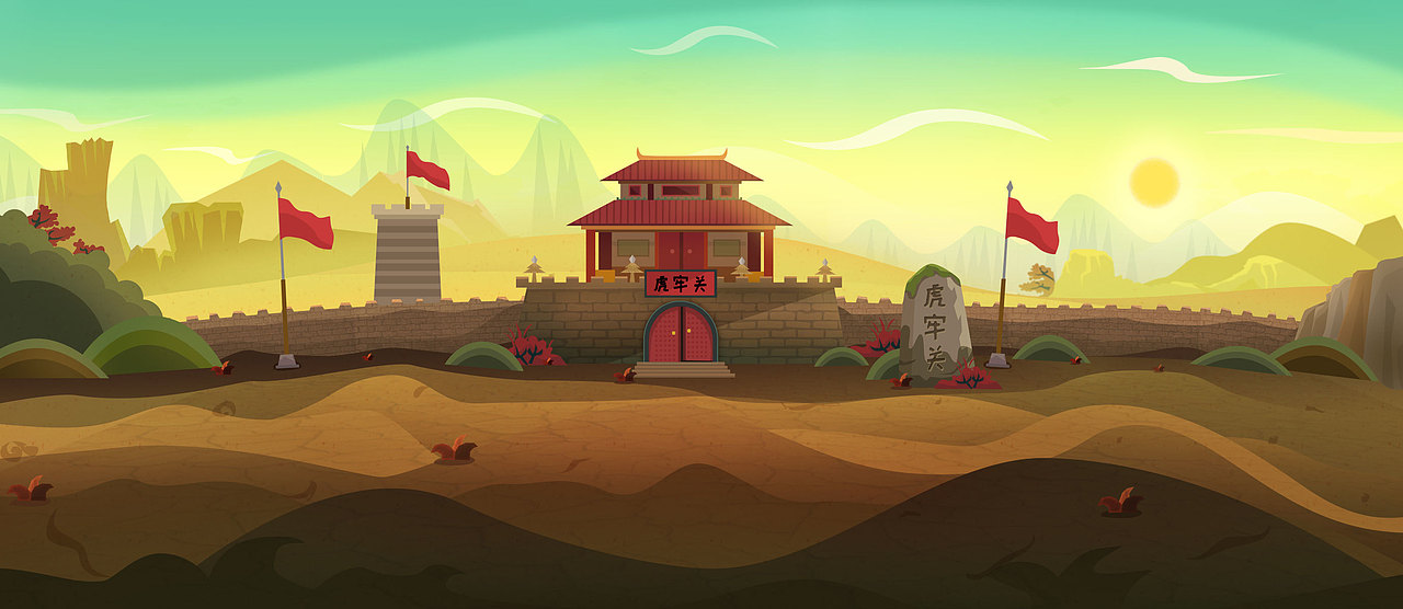 禅意（扁平化场景设计）（图ZNDQxODQzNjA=） - 游戏原画 - 站酷设计师小耳朵Tiki原创素材 - 站酷ZCOOL