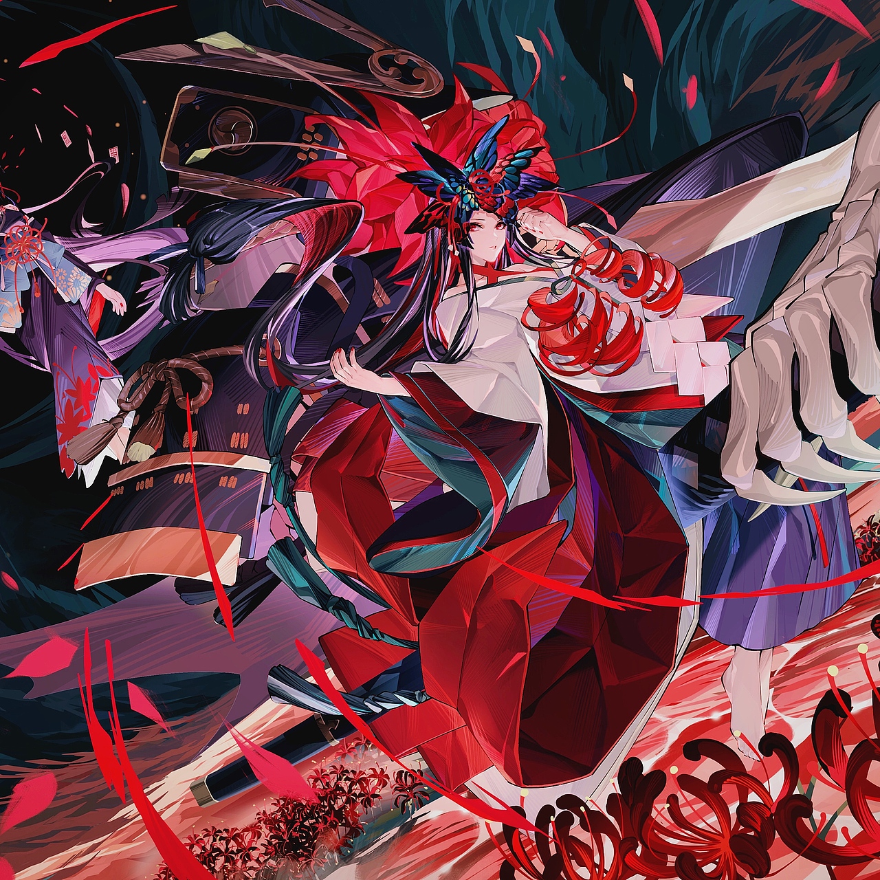 ipad绘夜溟彼岸花