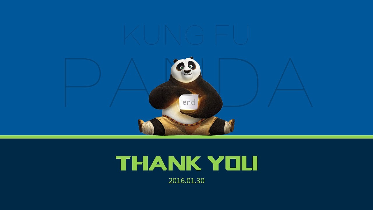 功夫熊猫3灰色的风免费ppt模板