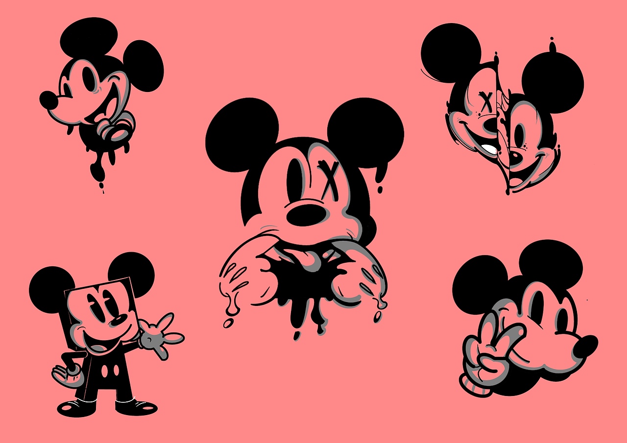 米奇涂鸦（图ZMjY5MjMzNTQ4） - 图案 - 站酷设计师魏Zi凯原创素材 - 站酷ZCOOL