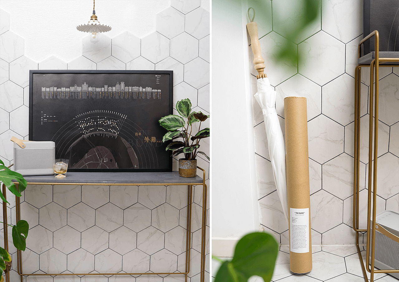 数据艺术作品《百年外滩变迁史》