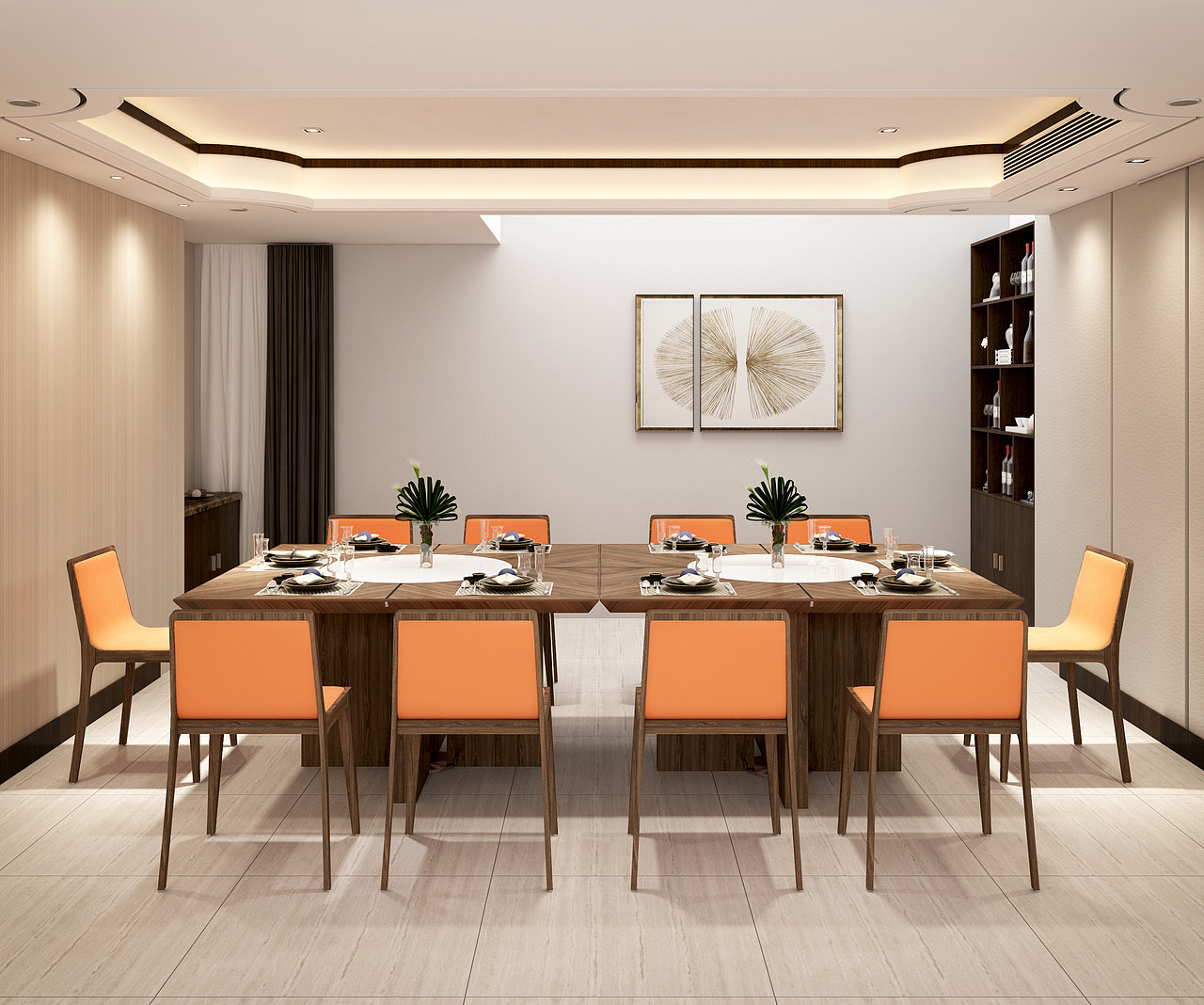 四方桌餐桌椅（胡桃木+黑橡木）（图ZMTk4MTQyNDMy） - 其他三维 - 站酷设计师绘梵空间设计原创素材 - 站酷ZCOOL