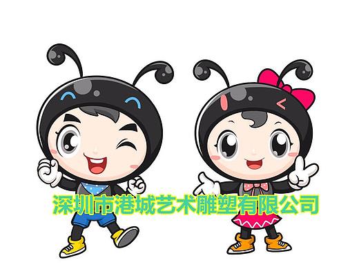 昆虫形象吉祥物玻璃钢蚂蚁卡通男孩女孩雕塑专业厂家