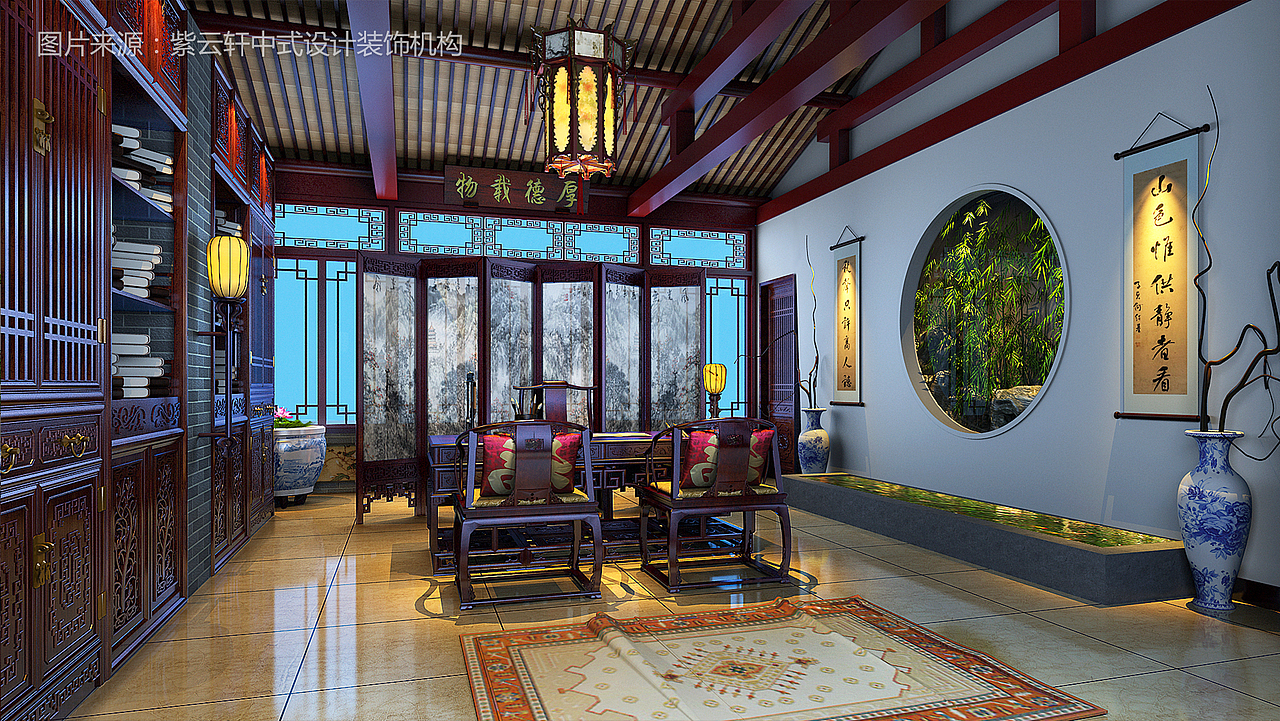 别墅中式装修实景图
