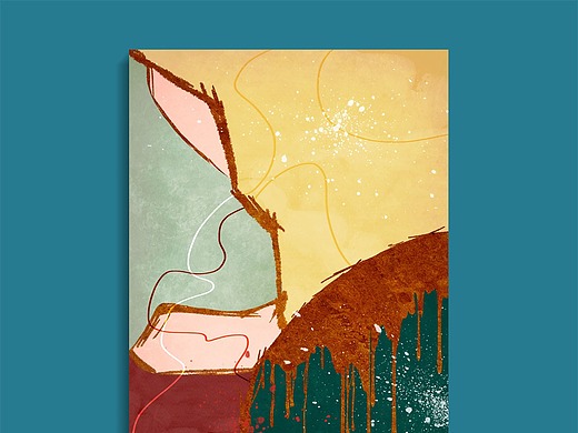 现代简约抽象几何客厅装饰画