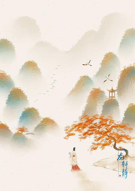古风山水（图ZMjA3MzE3Mzky） - 商业插画 - 站酷设计师龙轩静原创素材 - 站酷ZCOOL