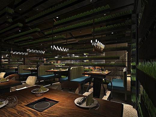 重庆店铺装修设计效果图/餐厅装修公司/餐厅色彩搭配