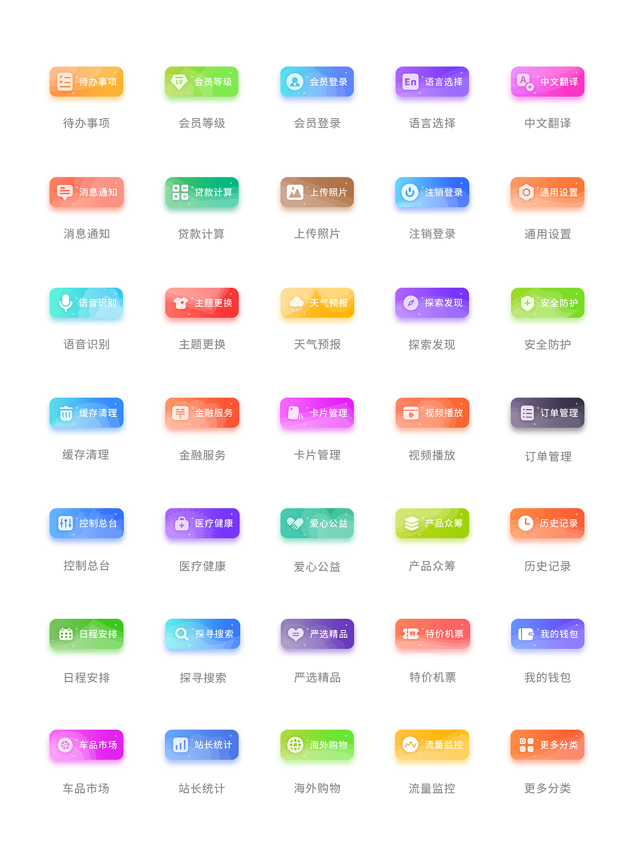 网站方框按钮图标