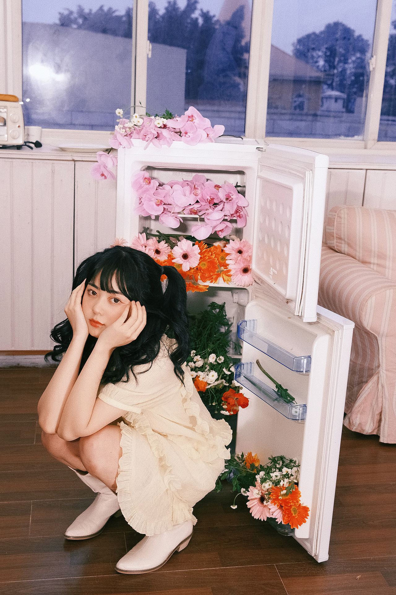 冰箱是生活,鲜花是浪漫