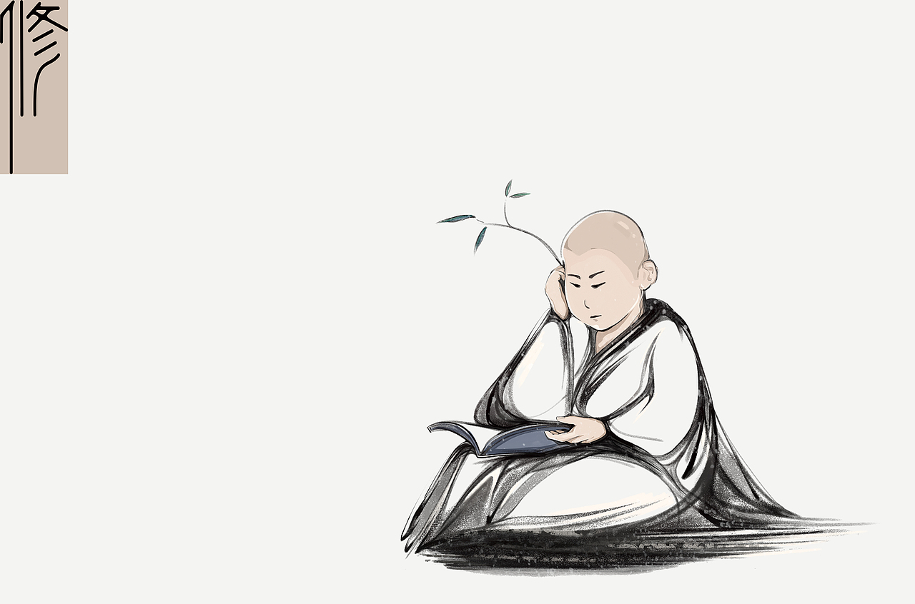 禅悟静（图ZMzIyMzc1MTQ0） - 商业插画 - 站酷设计师想变小猫zz原创素材 - 站酷ZCOOL