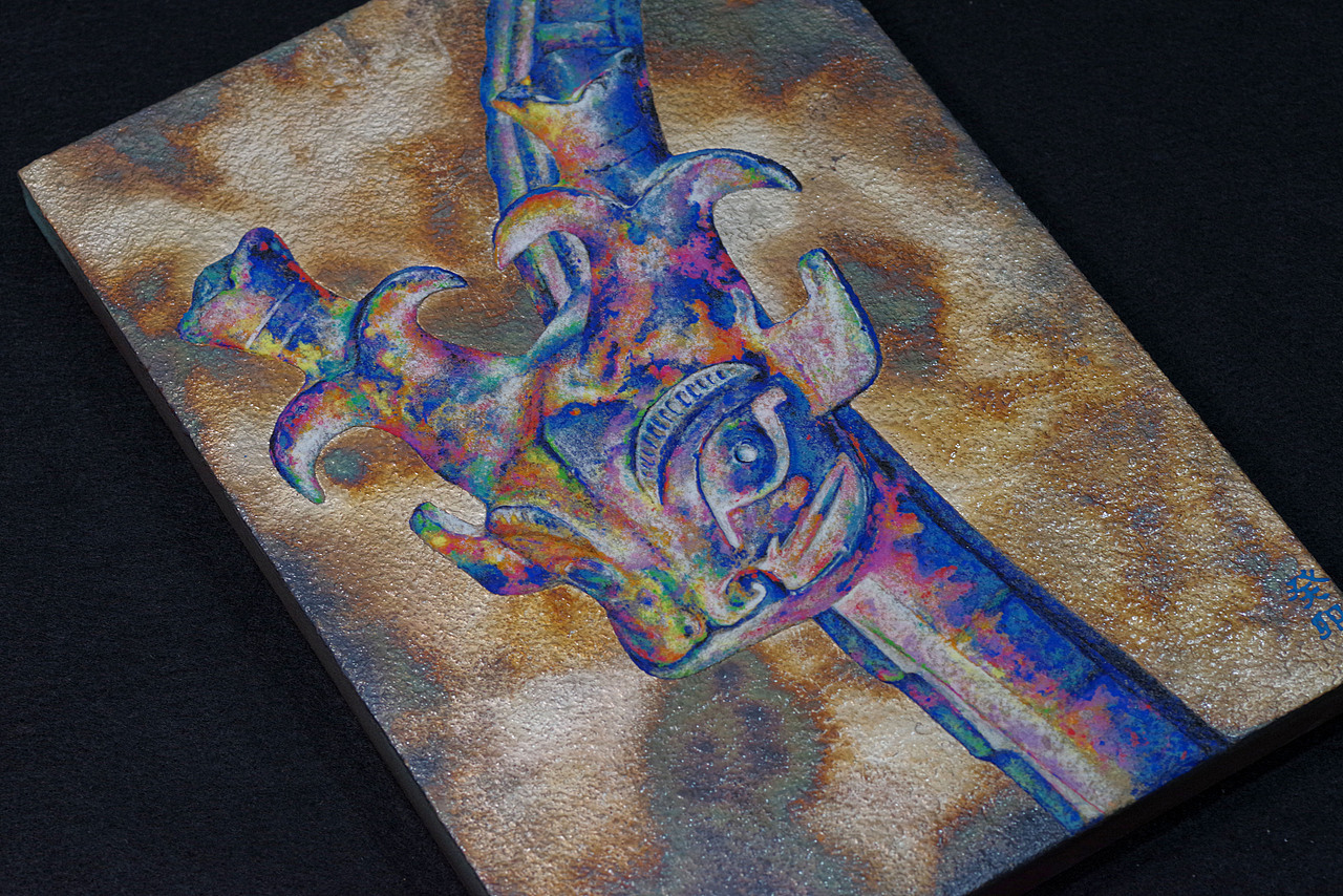 《时光•永不相负》局部细节 / 东白岩彩