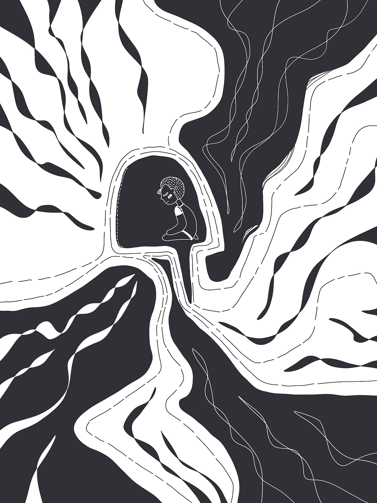 把自己说不清楚的心情用画画来表达