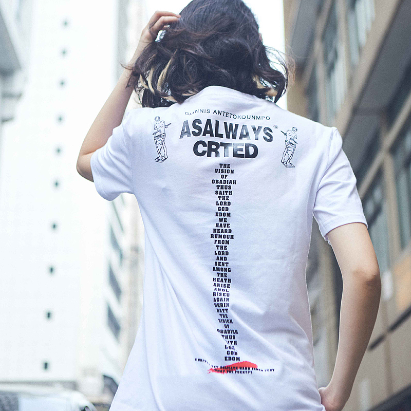 HELL BOY X As always 创意字母印花 情侣款短袖 