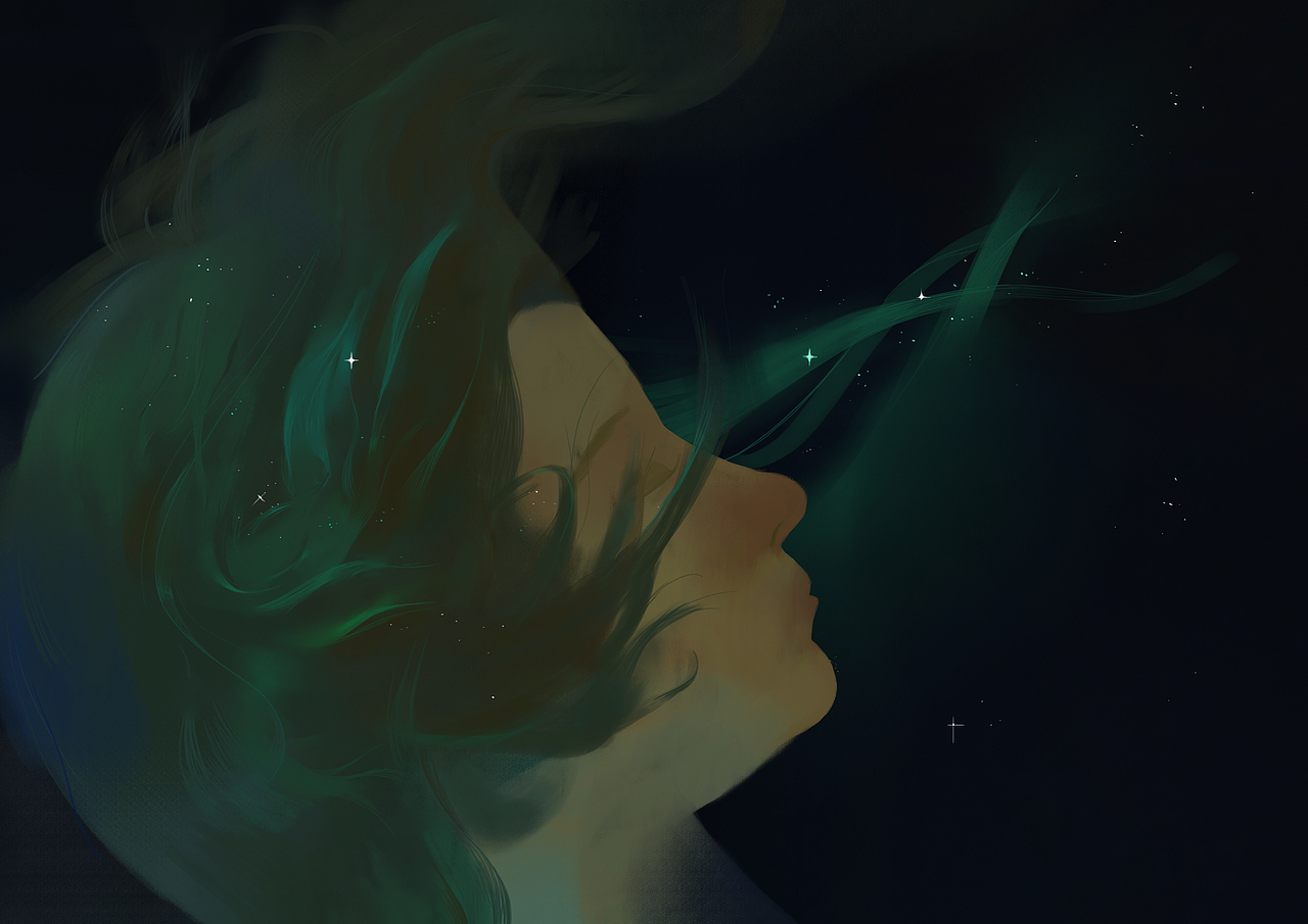 每次入睡的时候 都会感觉有种坠入深海的感觉 br>主要描绘一种随性的