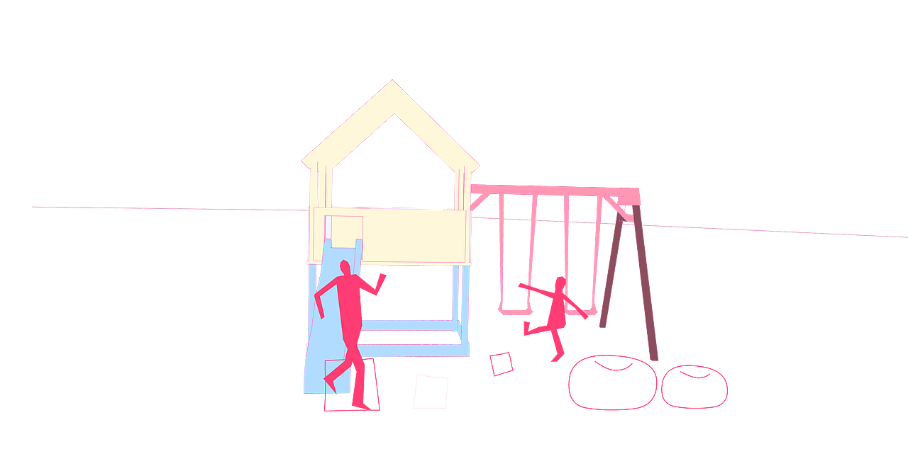 环设展板小插图小场景插画风效果图