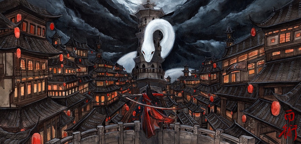 《封明山的白蛇神》（图ZMjE3MDc0NzUy） - 创作习作 - 站酷设计师白术叔叔原创素材 - 站酷ZCOOL