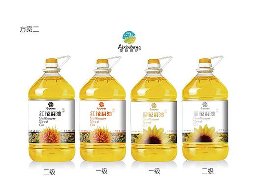 食用油葵花籽油红花籽油标签设计