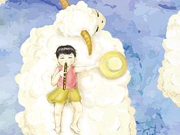 大学时期插画整理——牧童