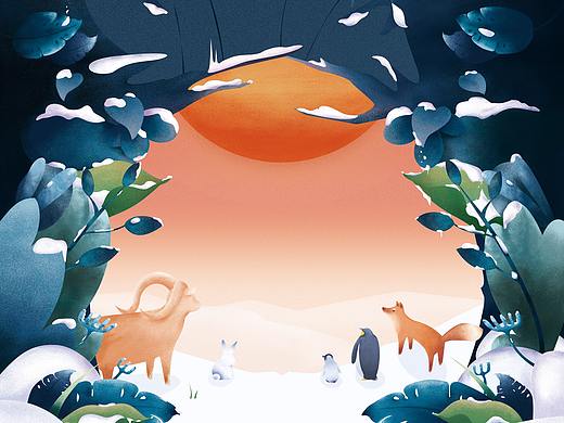 2020《雪山》日历&手袋&礼盒 插画设计