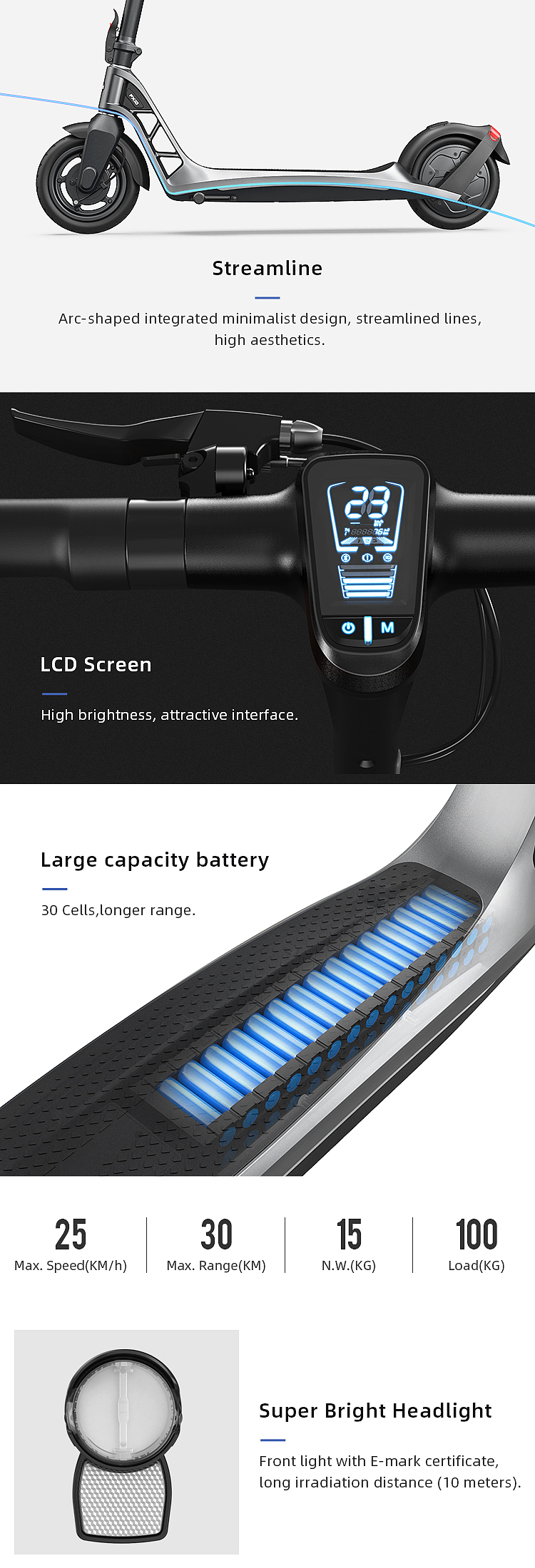 H10电动滑板车详情页