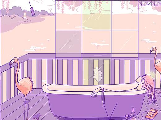 大海,窗户,动图