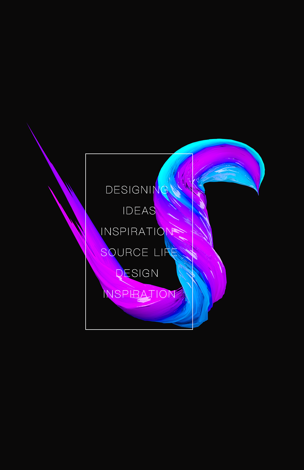 C4D螺旋彩色海报