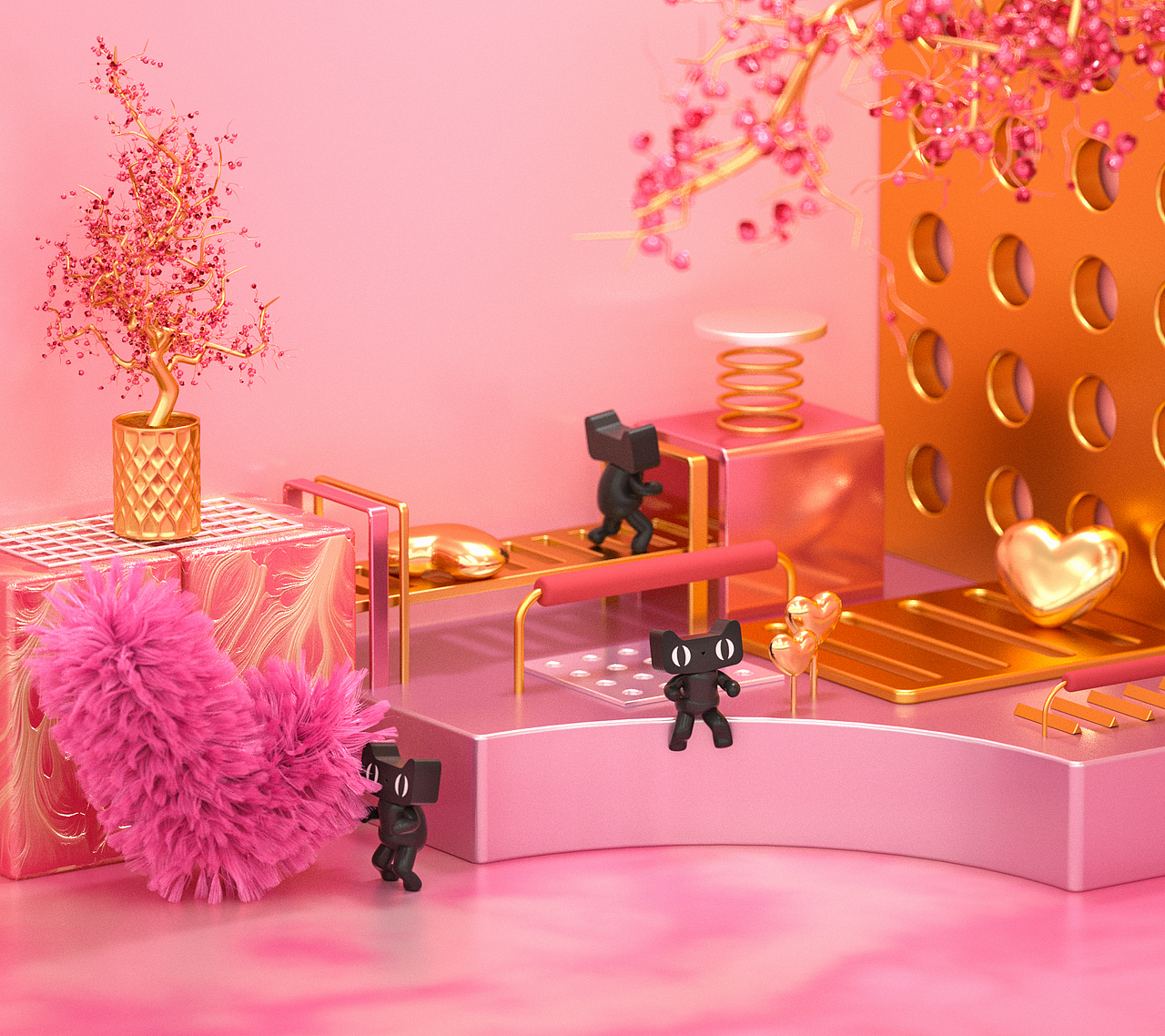 4-5月C4D作品（图ZMTYwODIwMTk2） - 场景 - 站酷设计师皮卡丘cici原创素材 - 站酷ZCOOL