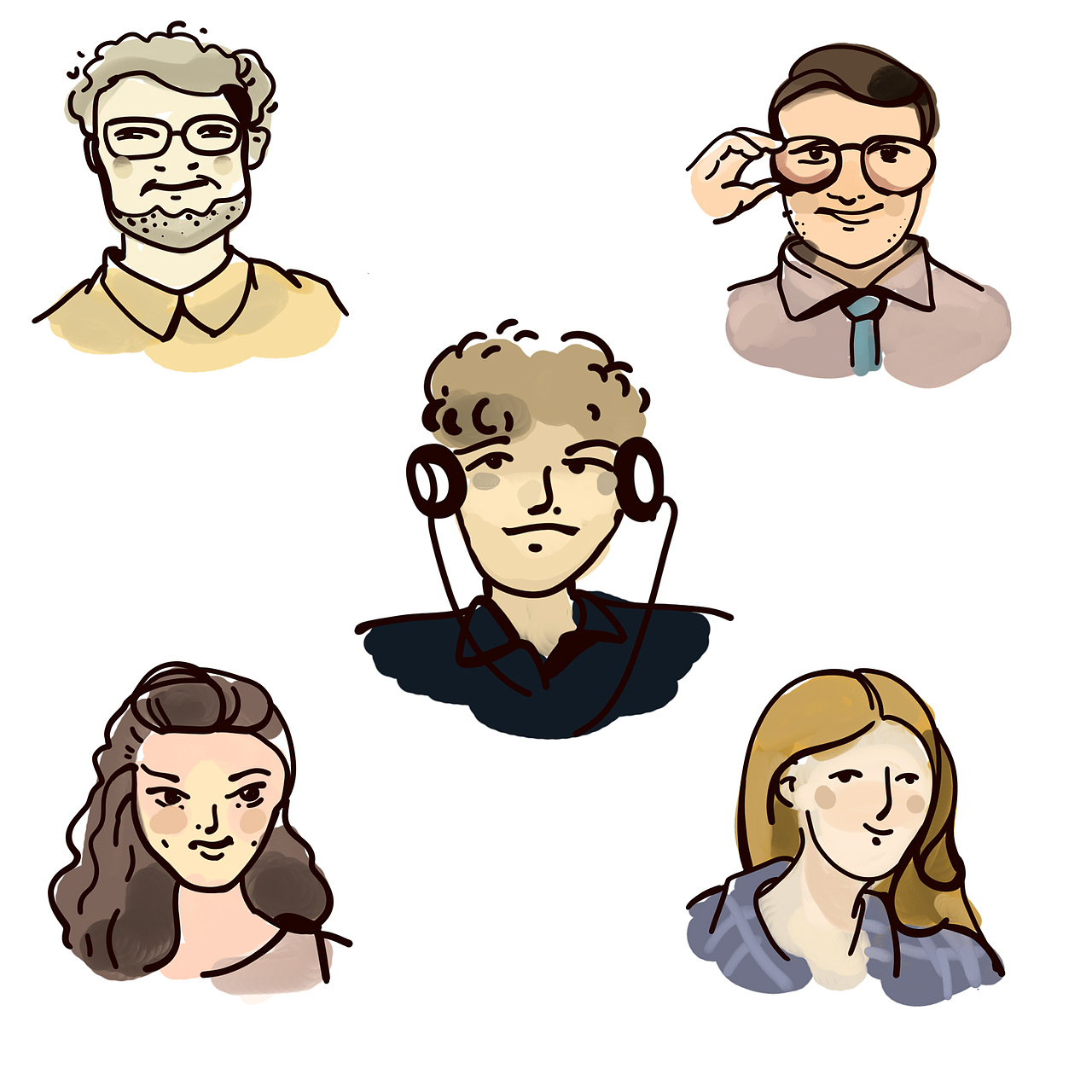 头像简笔（图ZMjA0MTkxMTQ0） - 创作习作 - 站酷设计师佳尤原创素材 - 站酷ZCOOL