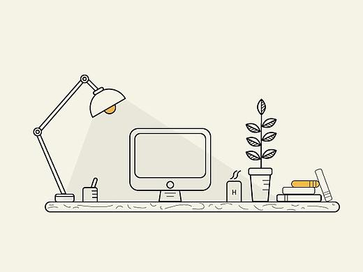 書桌插畫（個人主頁-ZMzAyOTYwNjA=） - 創(chuàng)作習(xí)作 - 站酷設(shè)計師喜歡玩的小伙原創(chuàng)素材 - 站酷ZCOOL