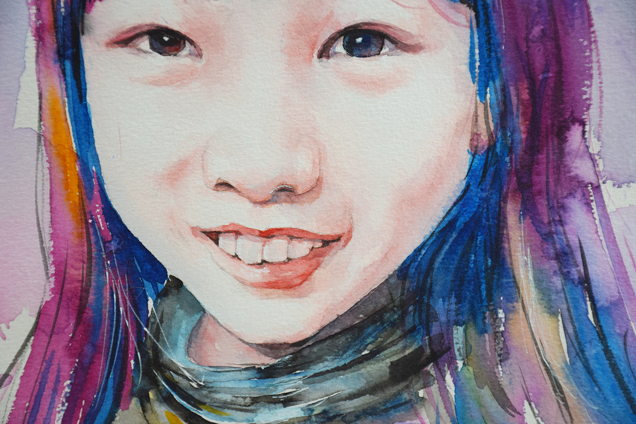 水彩头像写生小女孩作品二（图ZMTUxMTE1OTAw） - 绘画 - 站酷设计师liubiao的水彩原创素材 - 站酷ZCOOL