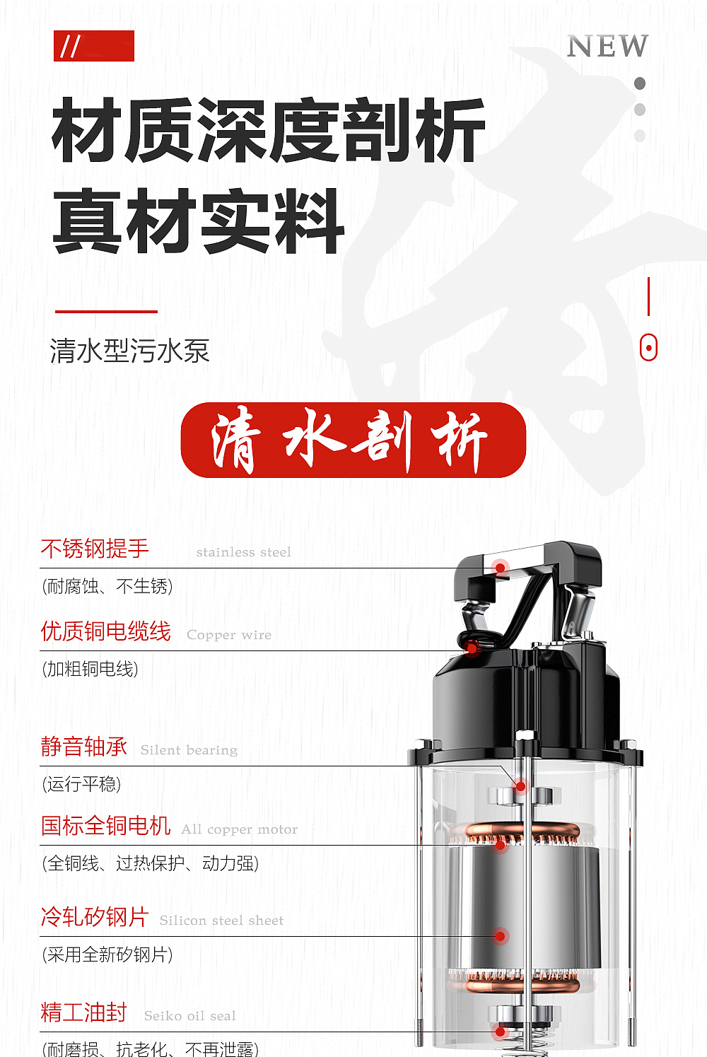 家用潜水泵描述水泵清水泵污水泵