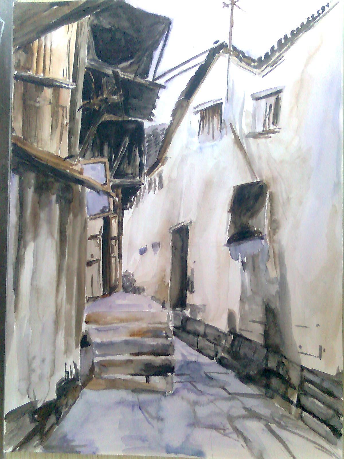 水粉水彩速写临摹